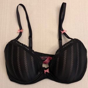 Betsey Johnson Black Bra